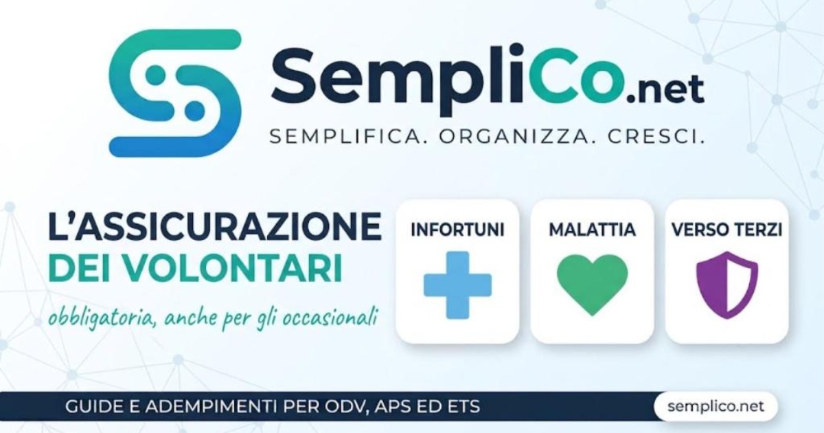 Copertina SempliCo: L assicurazione dei volontari, obbligatoria anche per gli occasionali