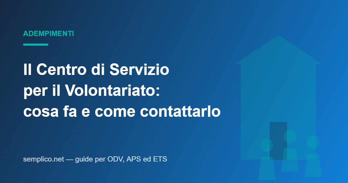 Il Centro di Servizio per il Volontariato: che cos'è, cosa fa e come contattarlo