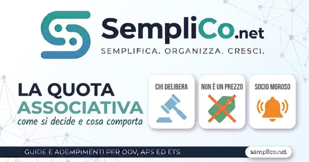 Copertina SempliCo: La quota associativa, come si decide e cosa comporta