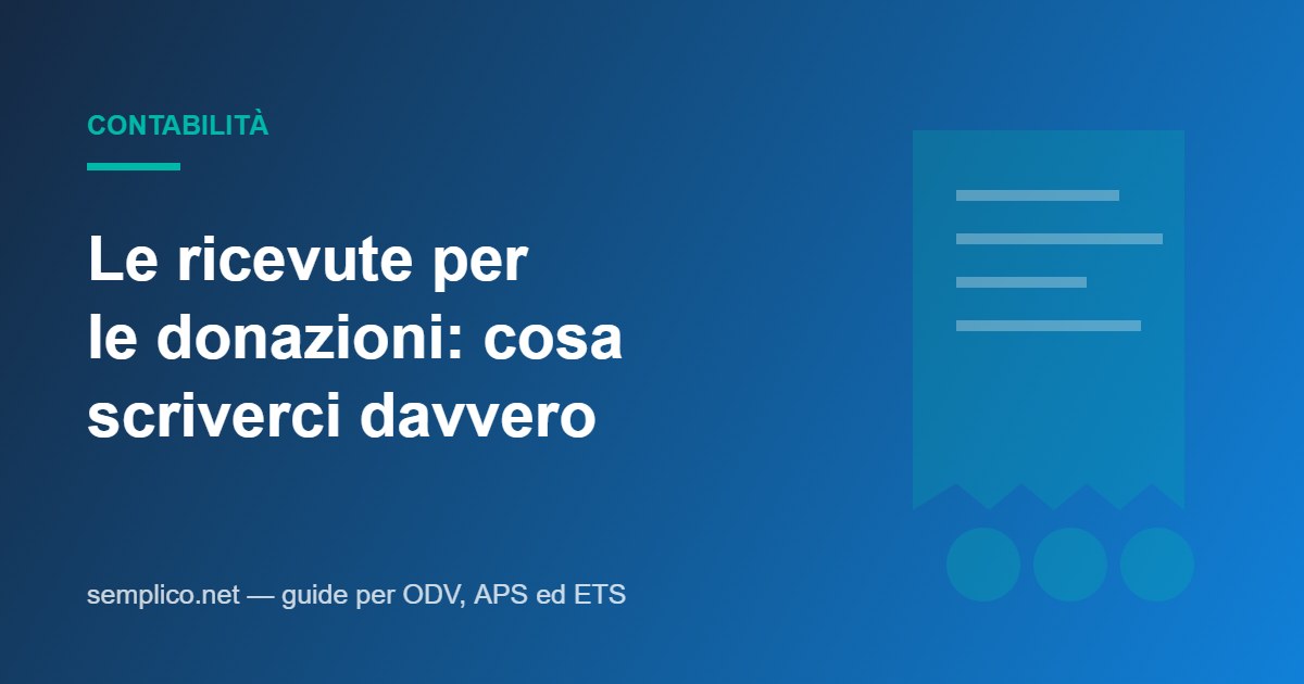 Le ricevute per le donazioni: cosa scriverci perché siano davvero detraibili