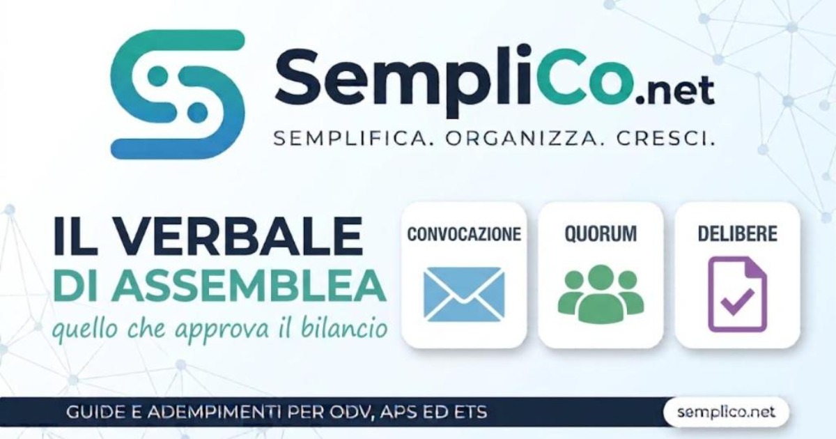 Copertina SempliCo: Il verbale di assemblea, quello che approva il bilancio