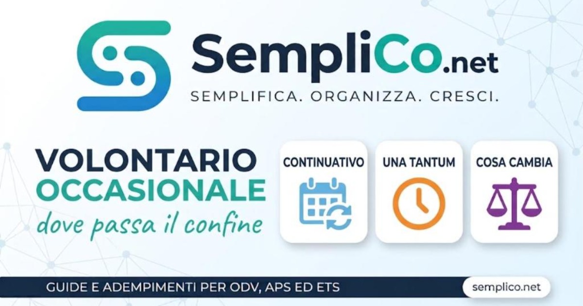 Copertina SempliCo: Volontario occasionale, dove passa il confine